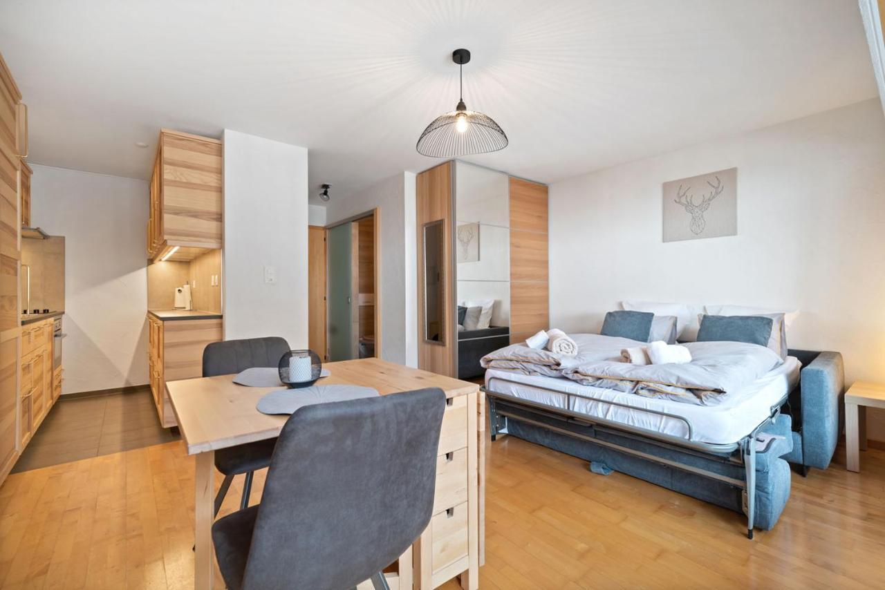 Charmant Studio Renove Situe Dans Les Bains D'Ovronnaz, Immeuble Les Sources Экстерьер фото