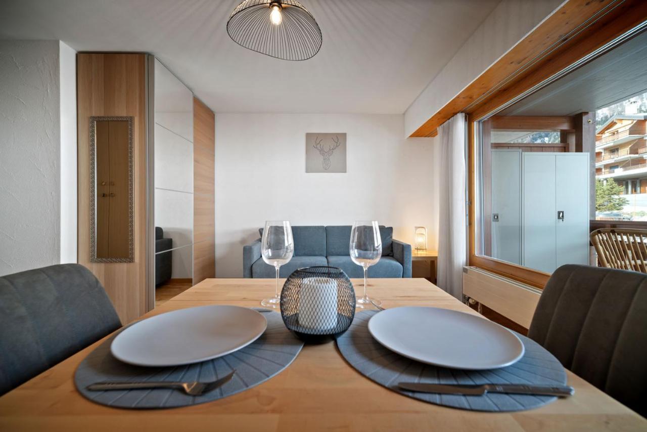 Charmant Studio Renove Situe Dans Les Bains D'Ovronnaz, Immeuble Les Sources Экстерьер фото